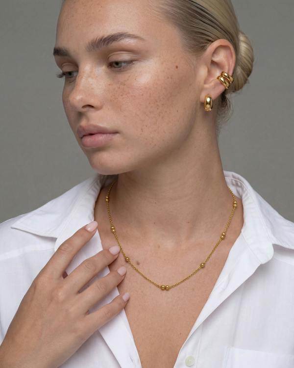 Elk & Bloom 14k Gold Huggie Hoop Ear Cuff