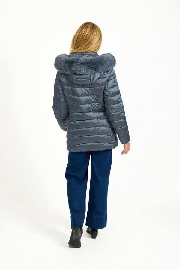 Mudflower Quilted Jacket With Detachable Fur Hood