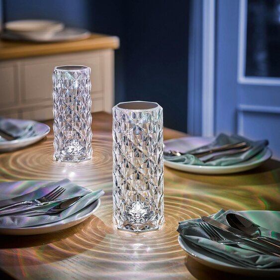 Scotts of Stow Rechargeable Touch Faceted Lamp