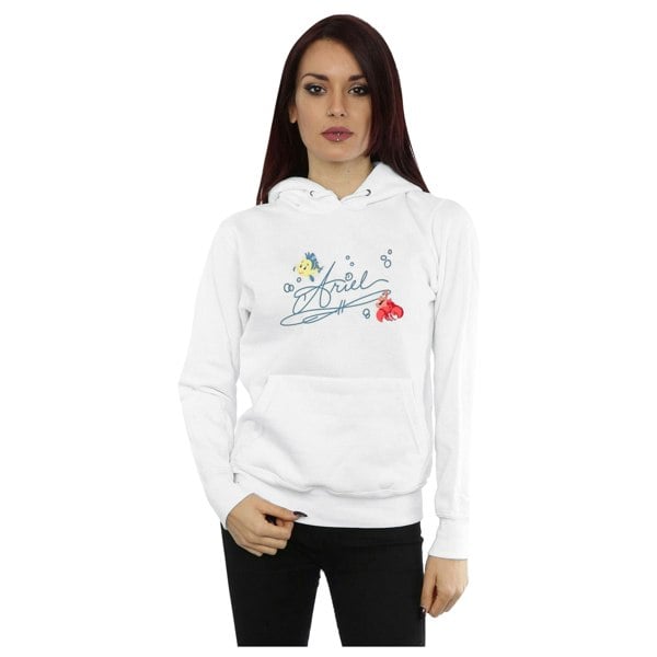 Disney Womens/Ladies The Little Mermaid Ariel Hoodie - White