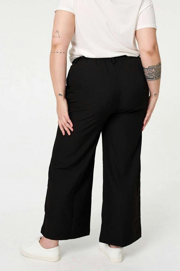 Black | Curve High Waist Wide Leg Trousers