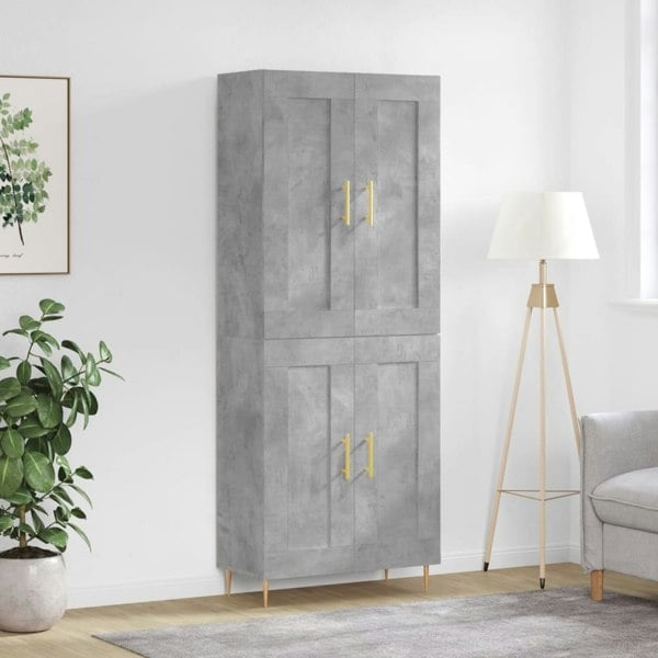 Berkfield Highboard Concrete Grey 69.5x34x180 cm Engineered Wood
