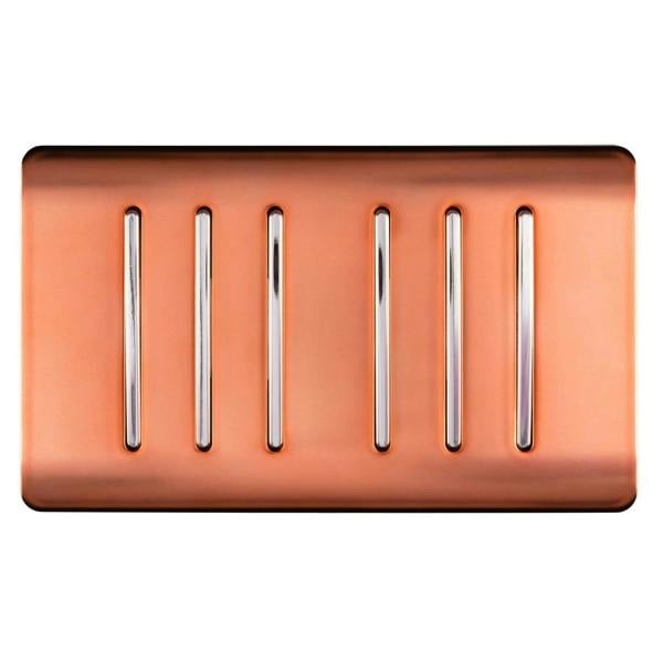 Trendi Switch 6 Gang 1 or 2 Way Light Switch in Copper