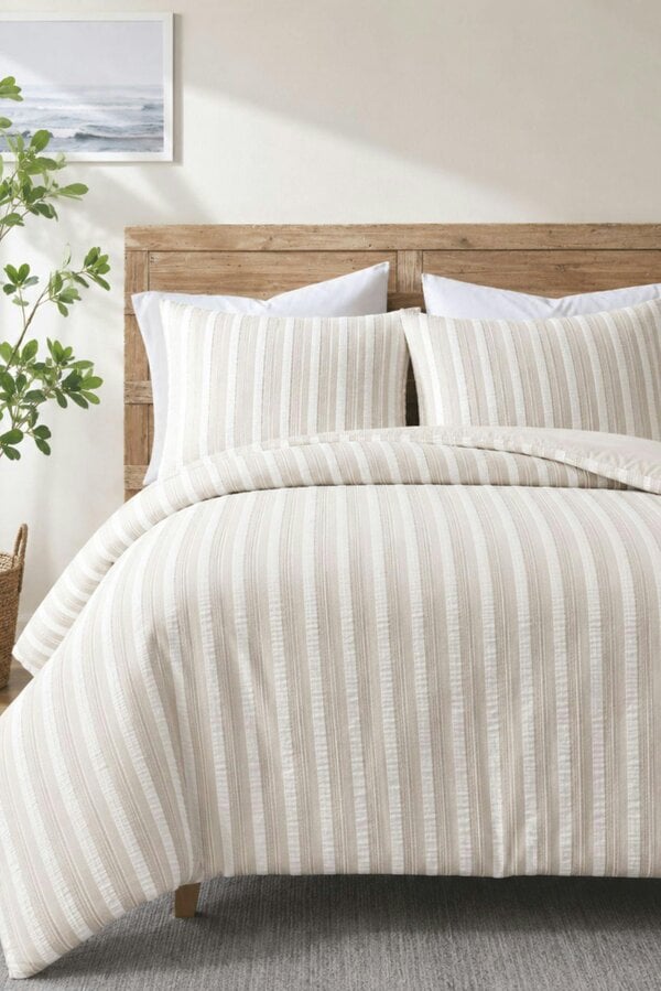 Ezysleep Woven Waffle Duvet Cover Set - Natural