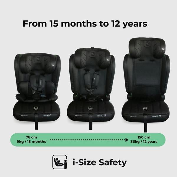 My Babiie MBCS50 i-Size (76-150cm) Car Seat Non-ISOFIX - Black