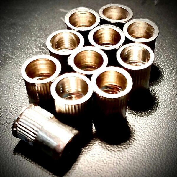 Fixaball Rivet Nut A2 Stainless Steel Reduced Head Round Knurled Body