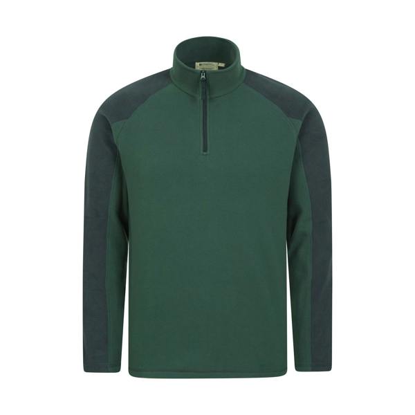 Mountain Warehouse Mens Ashbourne II Half Zip Fleece Top - Khaki Green - 