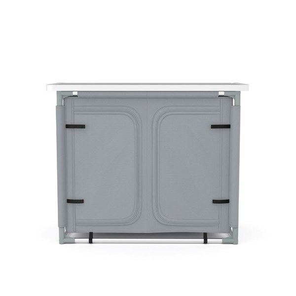 Camping Outdoor Kitchen with 4 Adjustable Feet and 6 Layers CAMPING KITCHEN ISLANDS Living and Home