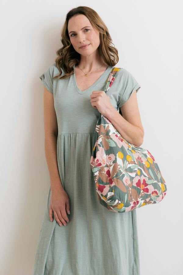 Lily & Me Linen Blend Ceres Print Tote Bag Laurel