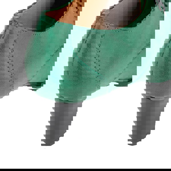 Embassy London Roulette - Green - Women's leather heeled oxford lace-up