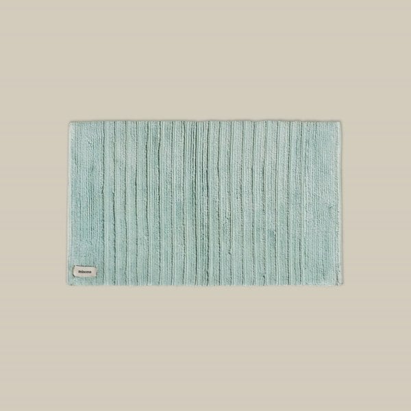 Duck egg blue organic cotton bath mat, thick luxury bathroom mat