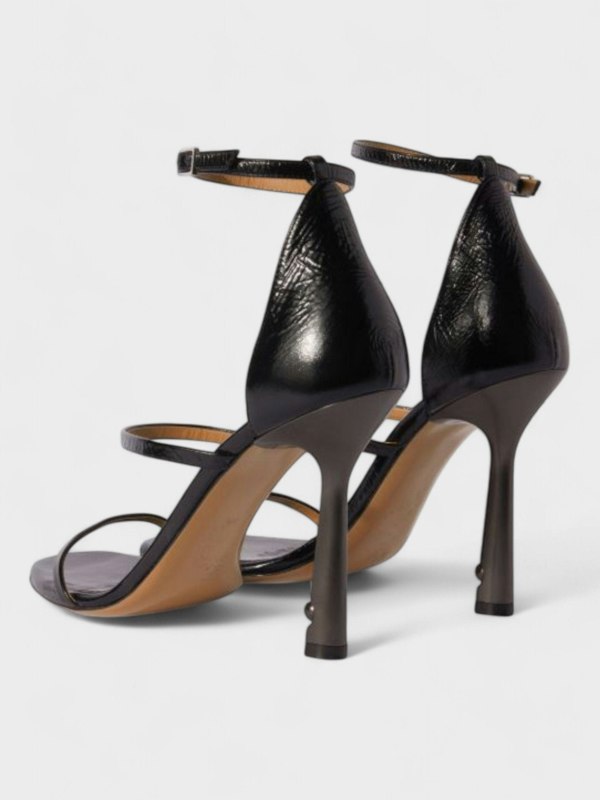 Off-White Lollipop Strappy Heels Black | Off-White