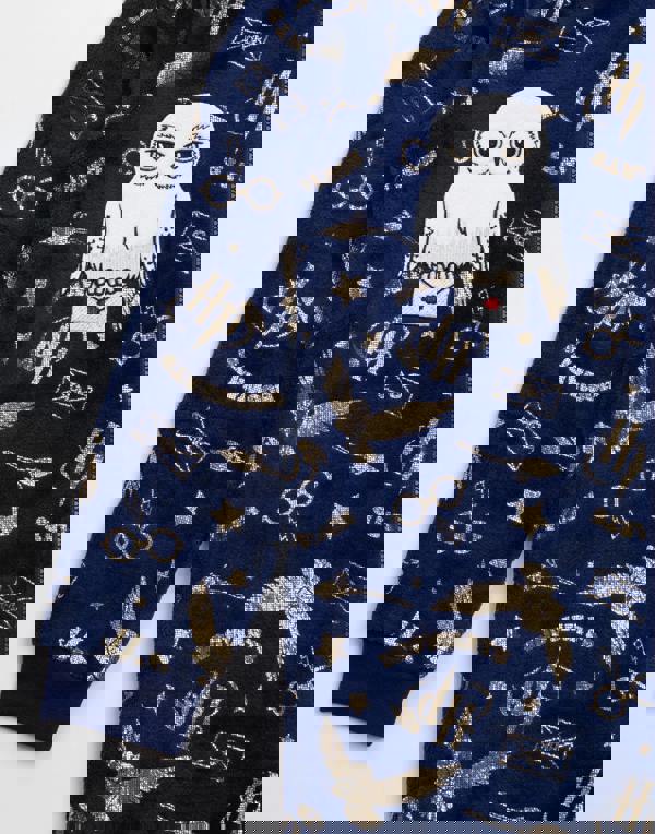 Harry Potter Girls Blue Hedwig Applique Onesie