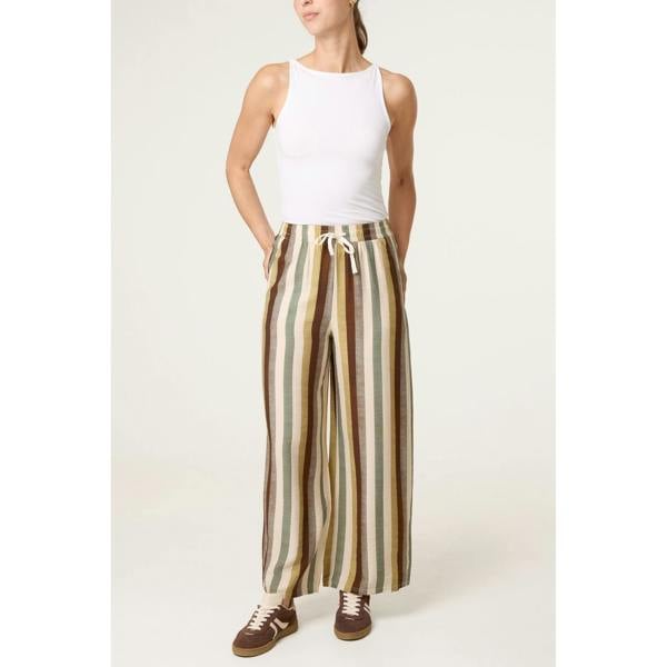 Blue Vanilla Striped Wide Leg Trousers