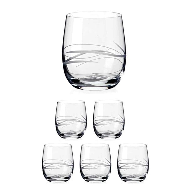 Diamante Fantasy Hand Cut Crystal Tumblers - Set of 6