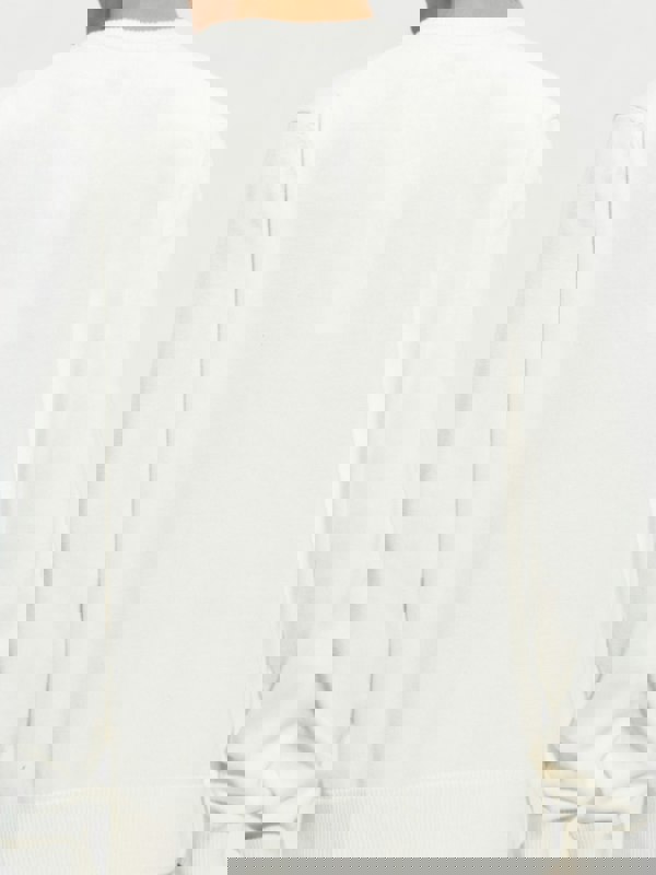 Lacoste Round Neck Sweater White Green