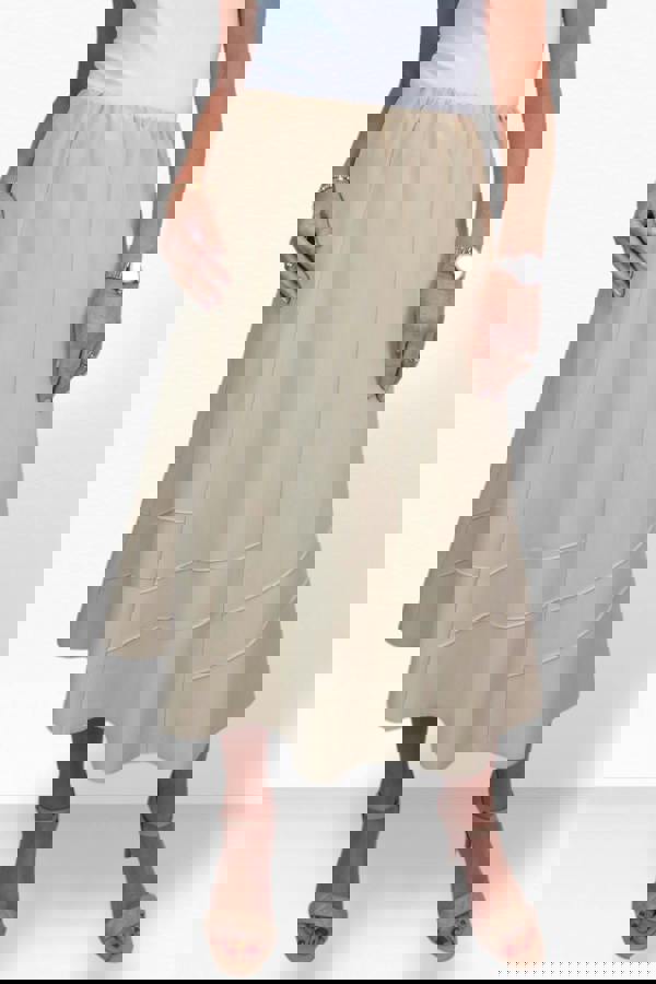 Paulo Due Women's Smart Elasticated Waist Flared Swing Skirt