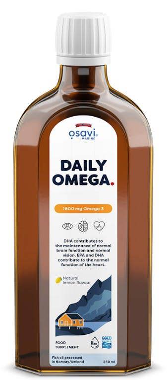 Osavi Daily Omega, 1600mg Omega 3 (Natural Lemon) - 250 ml.