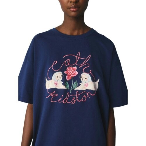 Cath Kidston Womens Dog Back Print Oversized T-Shirt - Blue