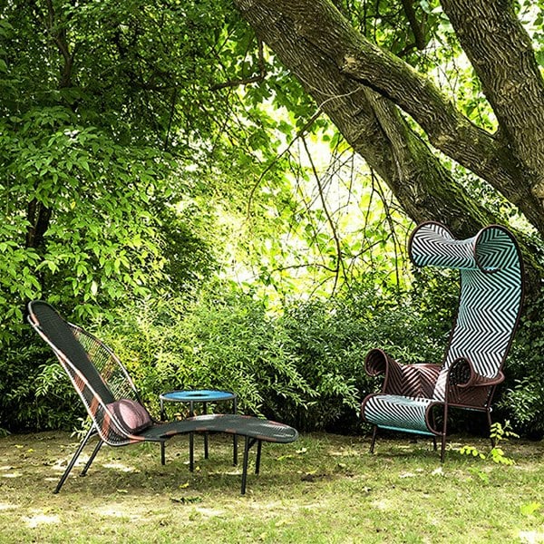 Weilai Concept Kaczynski Metal Garden Chair, Outdoor Lounge Chair