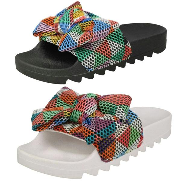 Spot On Ladies Spot On Multi Twist Bow Sliders
