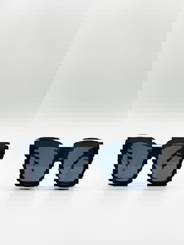 SVNX Plastic Oversized Frame Square Sunglasses