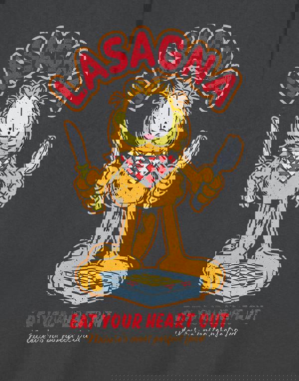 Garfield Mens Grey Eat Your Heart Out Short Sleeved T-Shirt