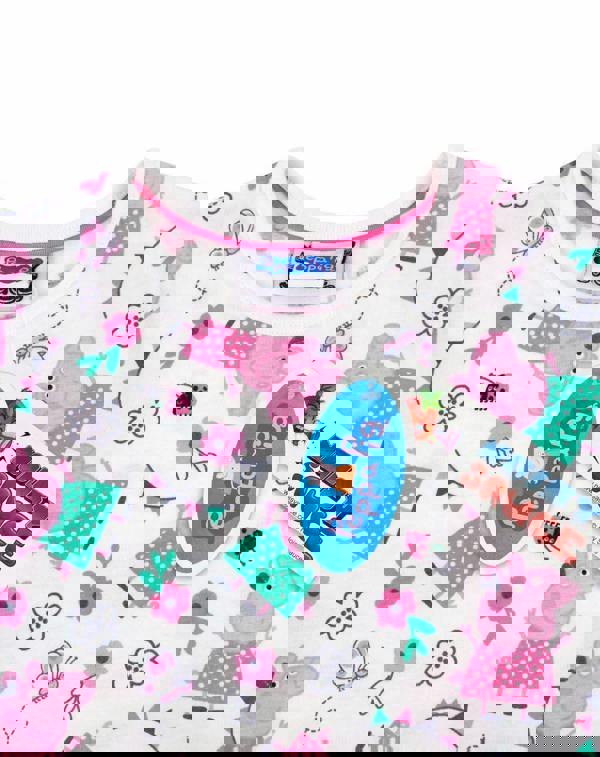 Peppa Pig Girls White Short Sleeve Skater Dress