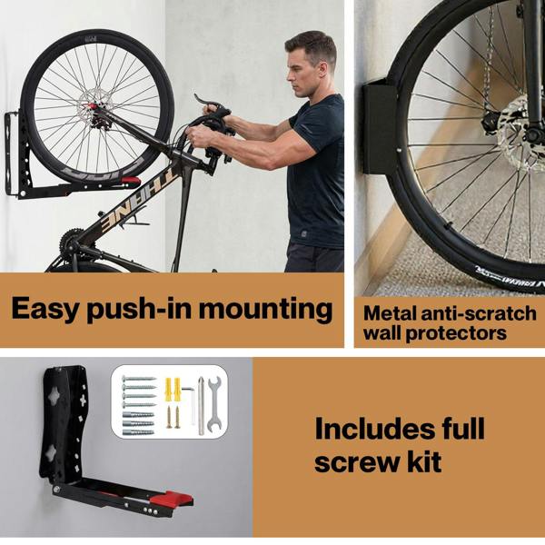 Monvelo Bike Racks Garage Wall Mount Bicycle Storage Adjustable Foldable Swivel