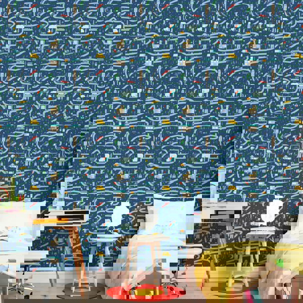 Hoopla Walls Road Trip - Indigo Riot 10m Wallpaper