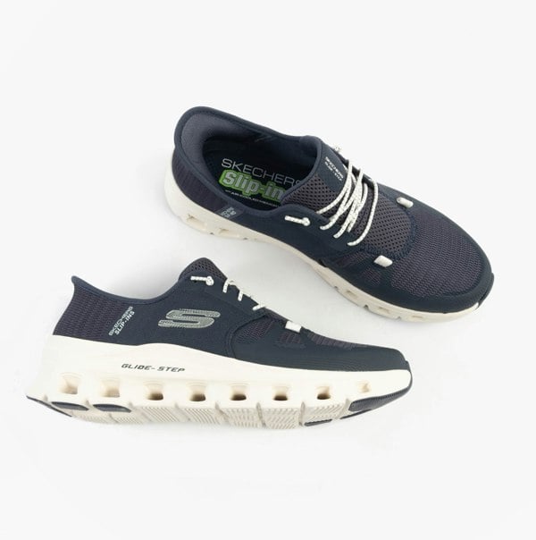 Skechers GLIDE-STEP PRO Mens Trainers Navy/Grey
