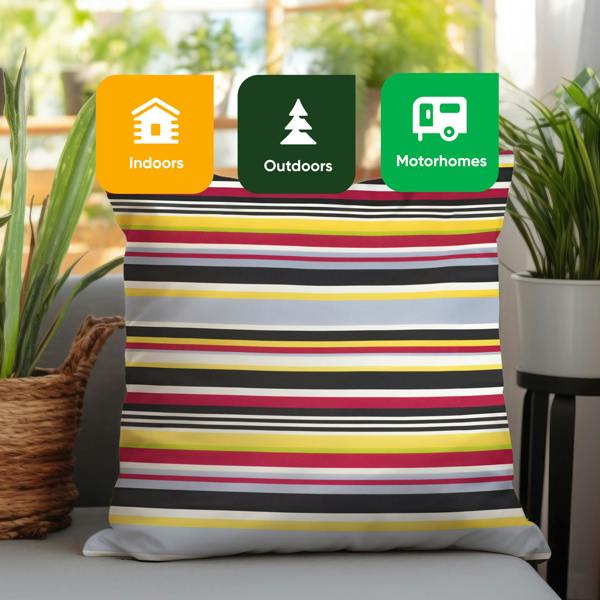 Gardenwize Pair of Outdoor Scatter Cushions – Striped Design