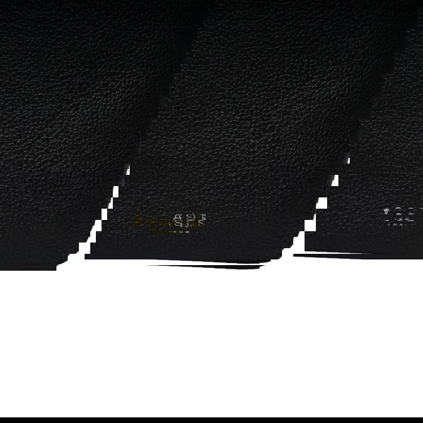 Assots London 'BIANCA' Black Pebble Grain Leather Slouchy Hobo Bag