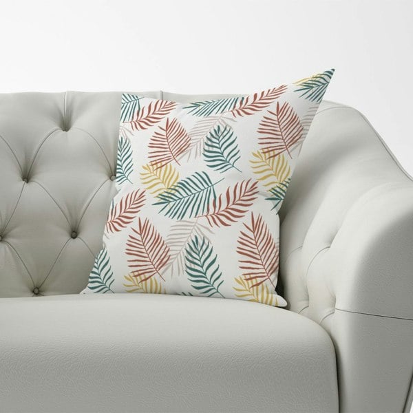 Warren Reed Palm Branches In Natural Colors Cushions