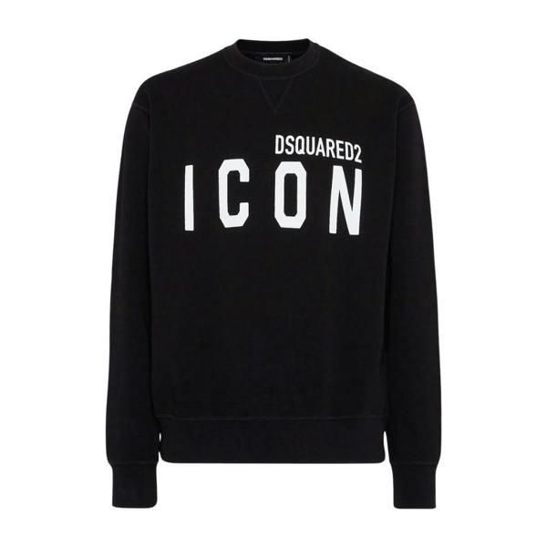 DSquared2 Unisex Adult Logo & Icons Crew Neck Sweatshirt - Black - 