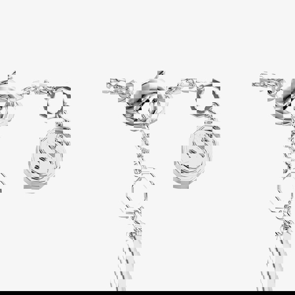 Swarovski Dextera Rhodium Plated Round White Crystal Bangle 5733399