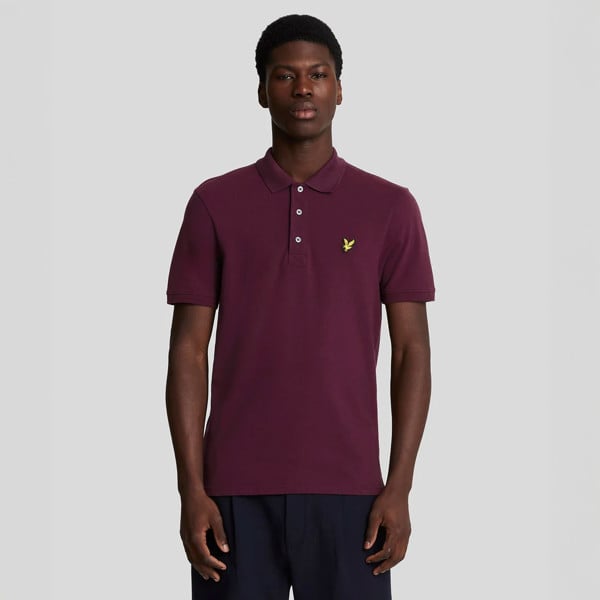 Lyle & Scott Plain Polo Shirt - Weavers Claret