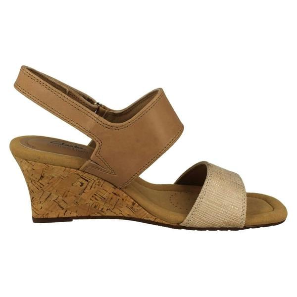 Clarks Ladies Clarks Wedge Heeled Strappy Sandals Kyarra Faye