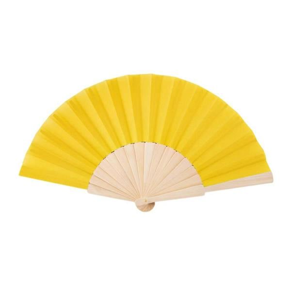 MidOcean Fanny Wood Wood Handheld Fan - Yellow