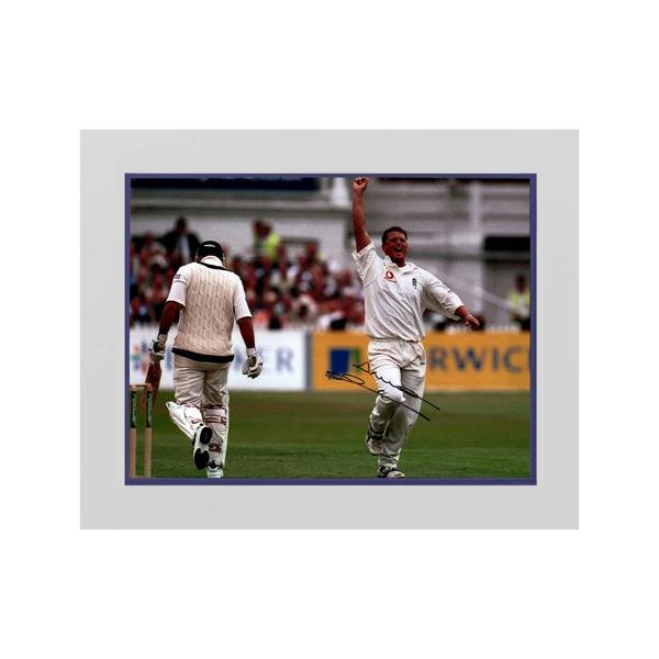 Darren Gough Signed England Cricket 16x12 Image Deluxe Mount