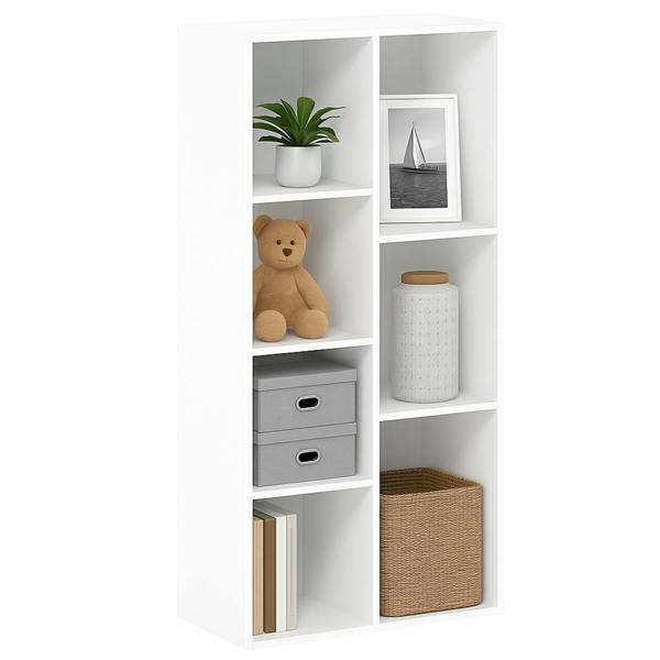 WALPLUS Reed 7-Cube Reversible Open Shelf, White | High Quality Decorative Wall Design