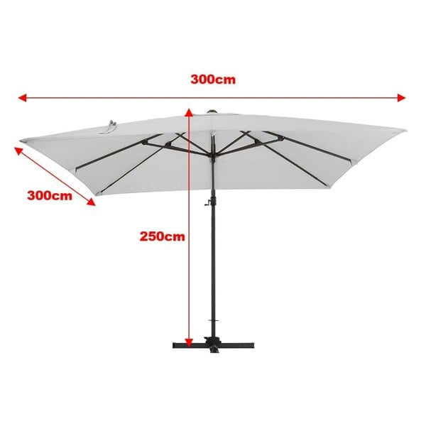 Garden Parasol Umbrella Cantilever Parasol with Petal Water Tank Parasols Living and Home