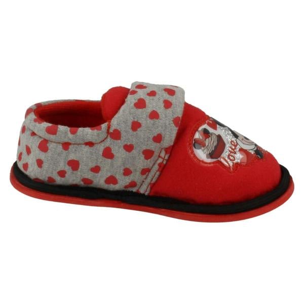 Disney Girls Disney Hook & Loop Slippers Minnie Mouse Boarder