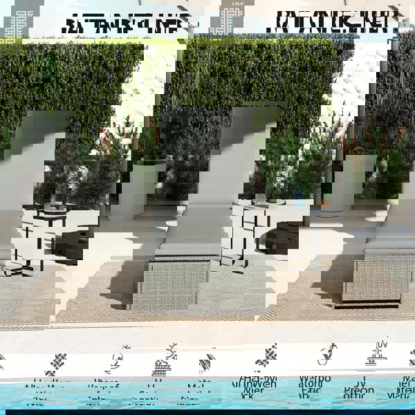 Single Rattan Lounger (Non-Simple)