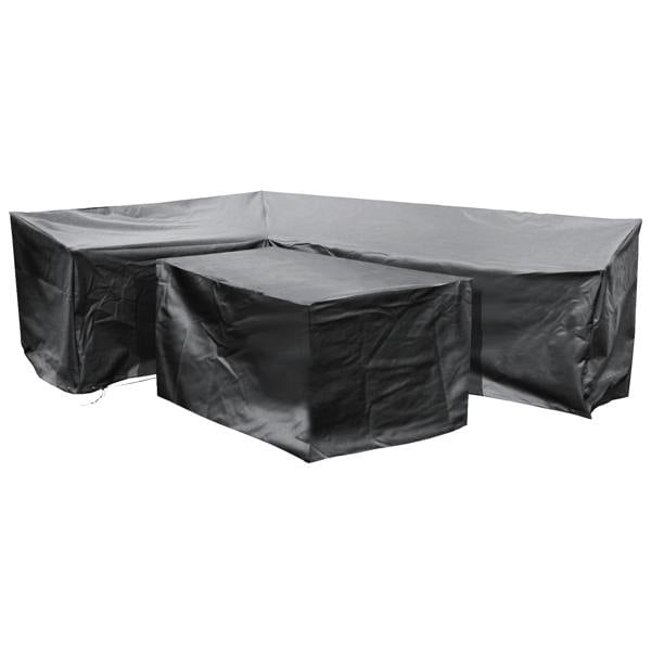 fiji ezbreathe left l shape patio set cover in black