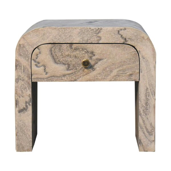 Wyld Haus Eguisheim Marble Effect Bedside Tables