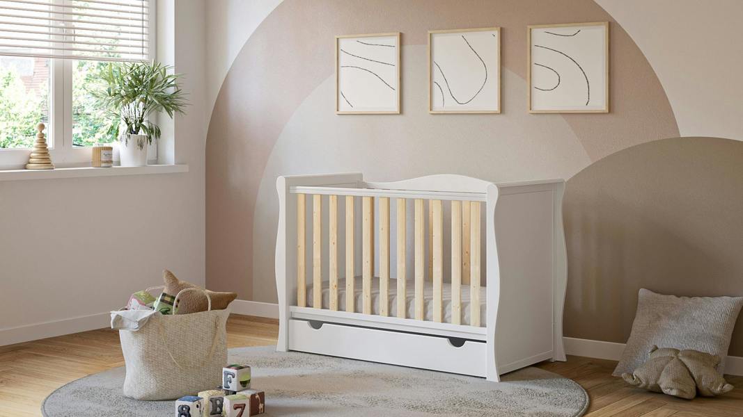 Viculii Willow Mini Cot Bed White/Natural