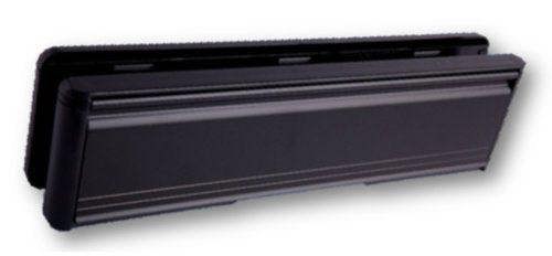EDH Door Hardware 12 UPVC Door Letterbox, Letterplate - Black Letter box - Midrail (40mm-80mm) by HomesSecure