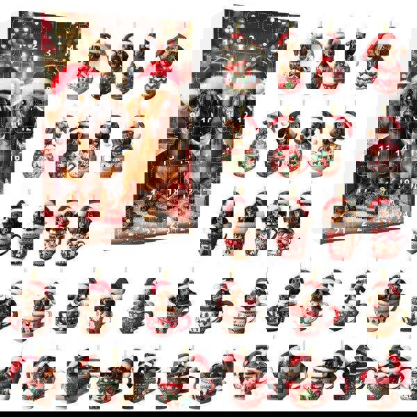 Leaper Dachshund Pendant Countdown Calendar-4 Styles