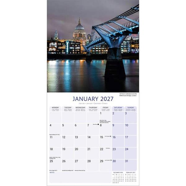 London Calendar 2027, Wall Calendars, Month To View, Travel, Gift